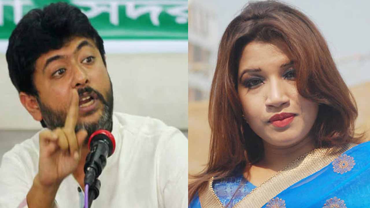 বিএনপির শামা ওবায়েদ ও আওয়ামী যুবলীগের নিক্সন চৌধুরী। ছবি : সংগৃহীত