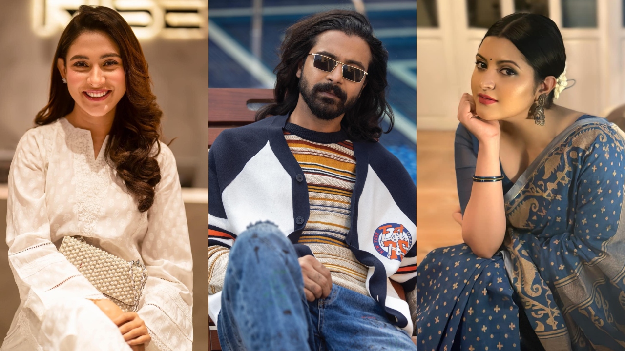 মেহজাবীন চৌধুরী, শরিফুল রাজ ও পরীমণি । কোলাজ: দেশ টিভি