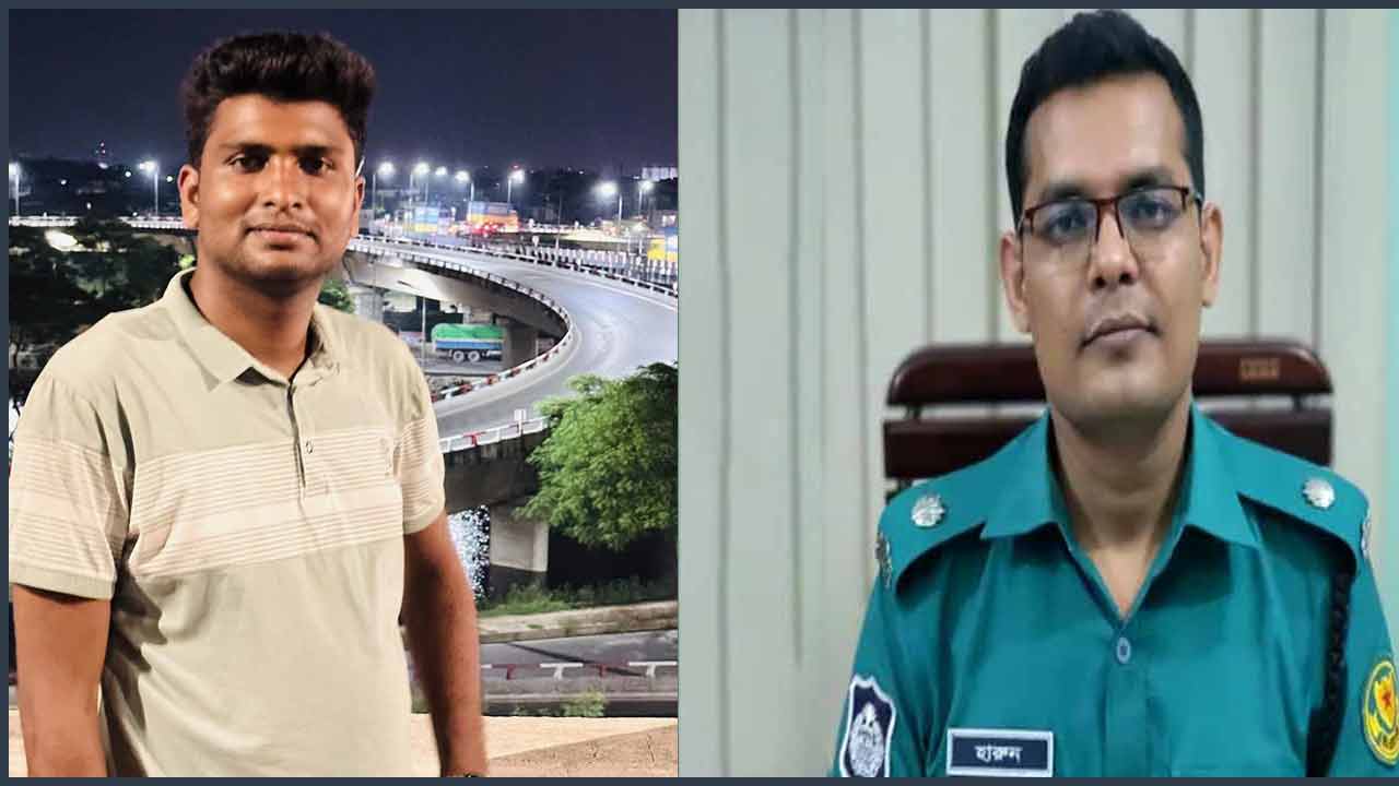 ভুক্তভোগী আনোয়ার হোসেন নাঈম ও এডিসি হারুন (ফাইল ছবি)