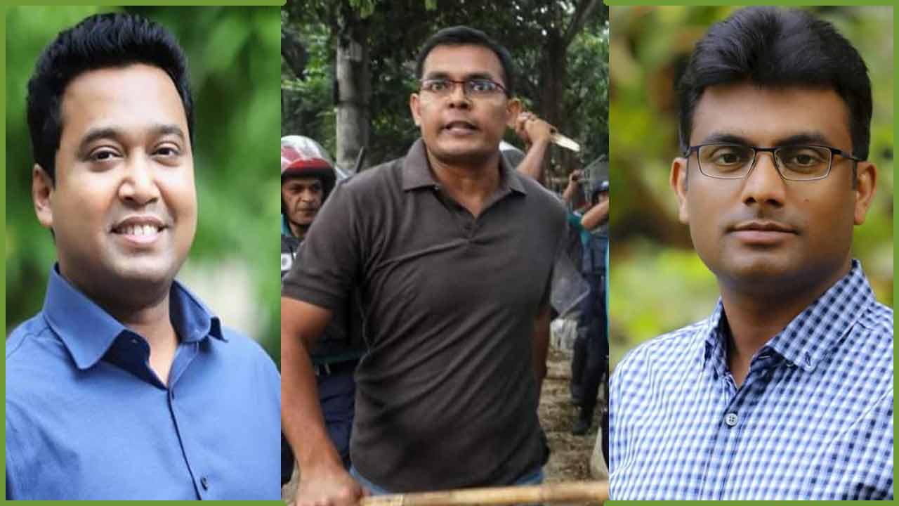 বাম দিক থেকে- গোলাম রাব্বানী, এডিসি হারুন ও সাইফুর রহমান সোহাগ (ফাইল ছবি)