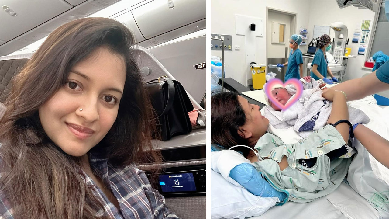 মা হলেন সিঁথি সাহা । ছবি: ফেসবুক