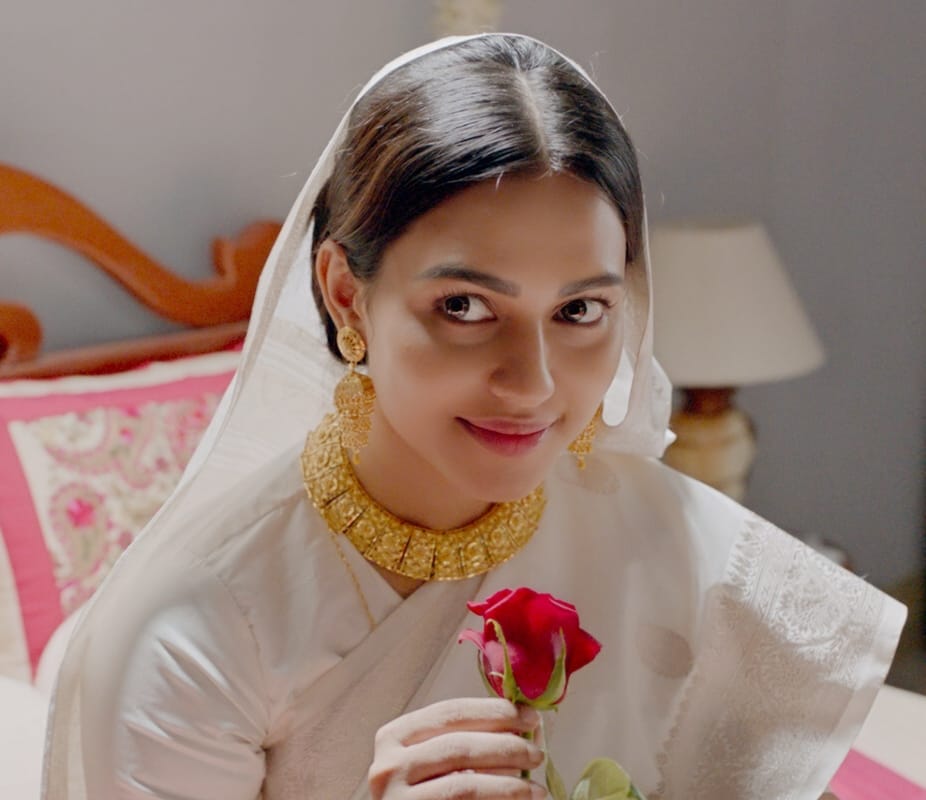 শেখ হাসিনার চরিত্রে নুসরাত ফারিয়া । ছবি: ফেসবুক