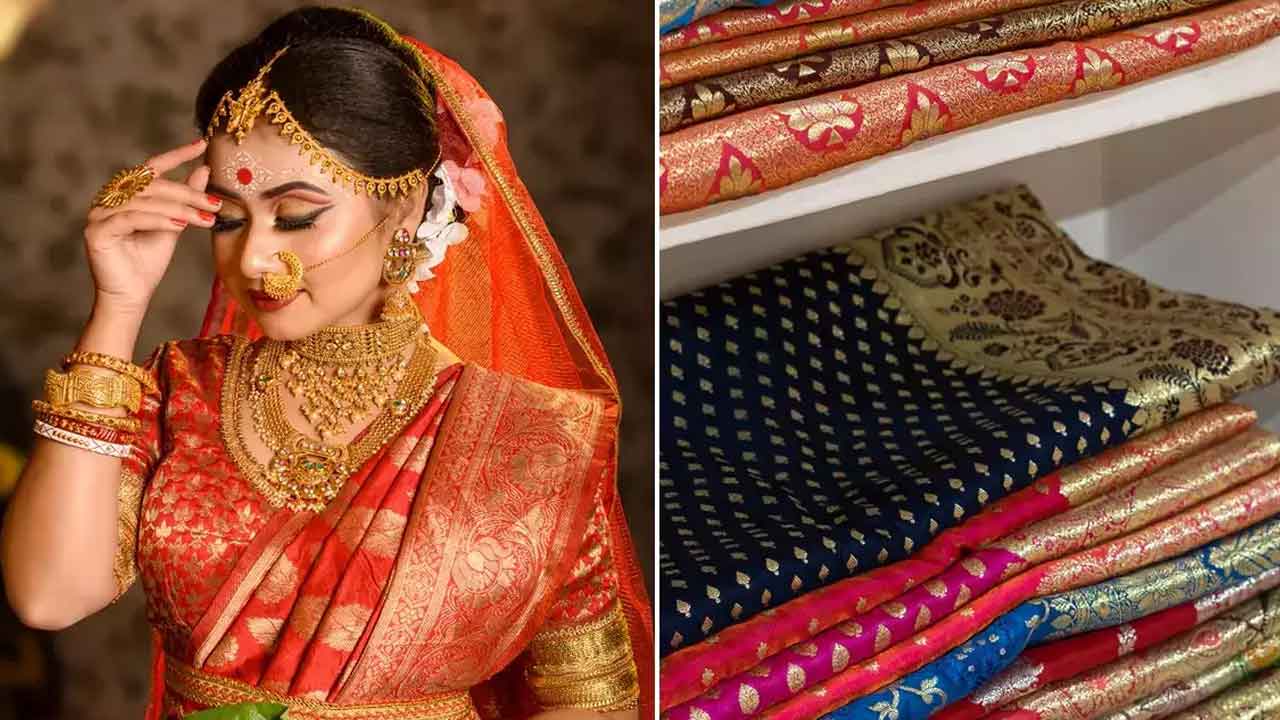 বেনারসি শাড়ি। ছবি: ফাইল