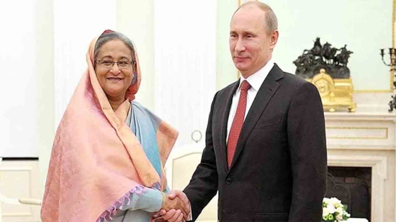পুতিনকে অভিনন্দন জানালেন শেখ হাসিনা। ফাইল ছবি