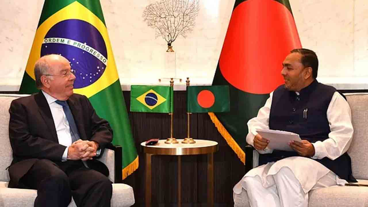ব্রাজিলের পররাষ্ট্রমন্ত্রী মাউরো ভিয়েরার সঙ্গে বাণিজ্য প্রতিমন্ত্রী আহসানুল ইসলাম টিটুর সাক্ষাৎ | ছবি: সংগৃহীত