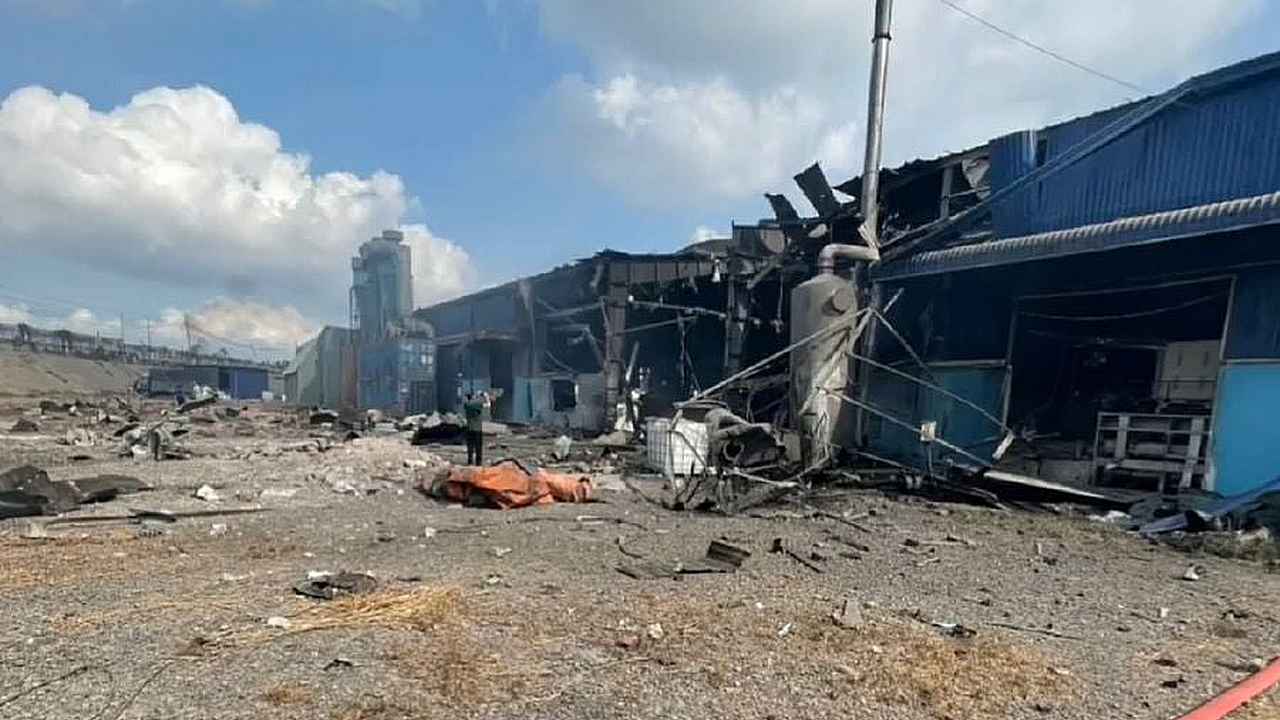 ডং নাই প্রদেশের সানরাইজ উড ট্রেডিং প্রোডাকশন কোম্পানি লিমিটেডের কাঠের কারখানায় বিস্ফোরণের স্থান / ছবি: ভিএনএ