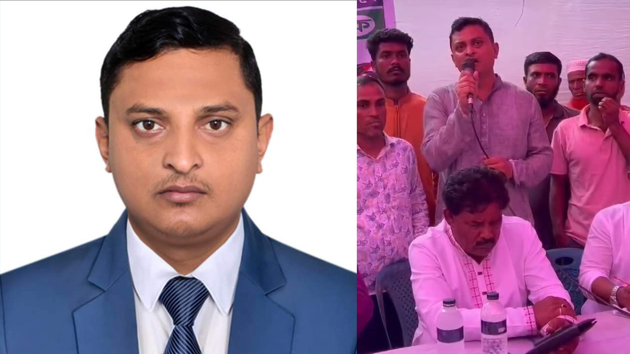 শরীয়তপুরের জাজিরা উপজেলা ছাত্রলীগের সভাপতি রুবেল বেপারী / ছবি: দেশ টিভি