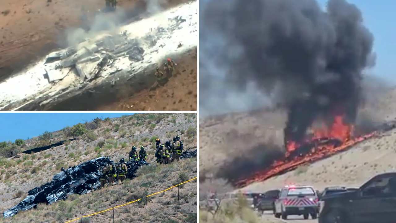 নিউ মেক্সিকোর আলবুকার্কের আন্তর্জাতিক বিমানবন্দরের কাছে এফ-৩৫ ফাইটার জেট বিধ্বস্ত / ছবি: নিউইয়র্কপোস্ট