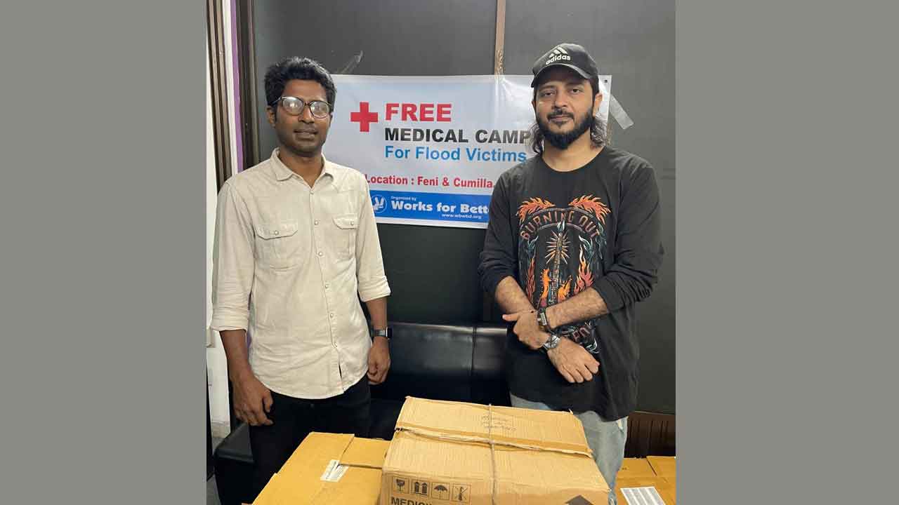 বন্যা দুর্গত মানুষের চিকিৎসা সেবার দায়িত্ব নিলেন চিত্রনায়ক কায়েস আরজু