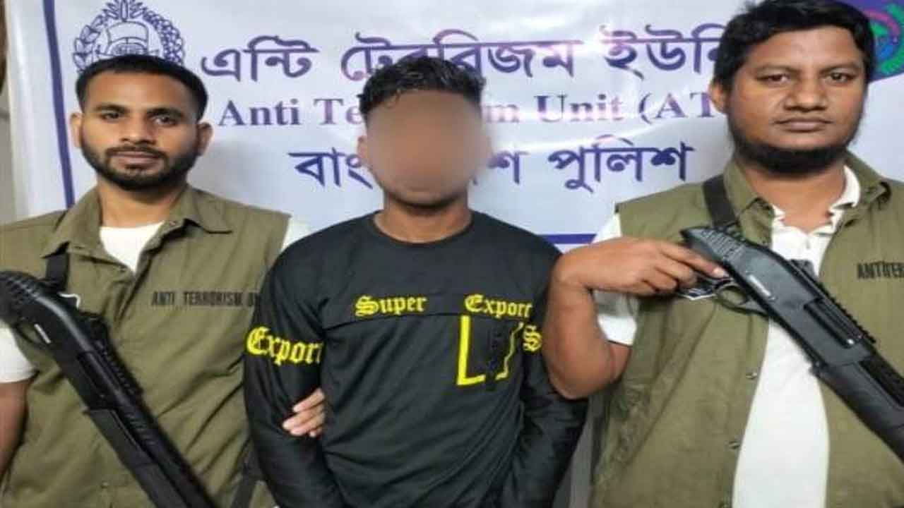 গ্রেপ্তার হওয়া জেল পলাতক আসামি জাহিদ হোসেন।