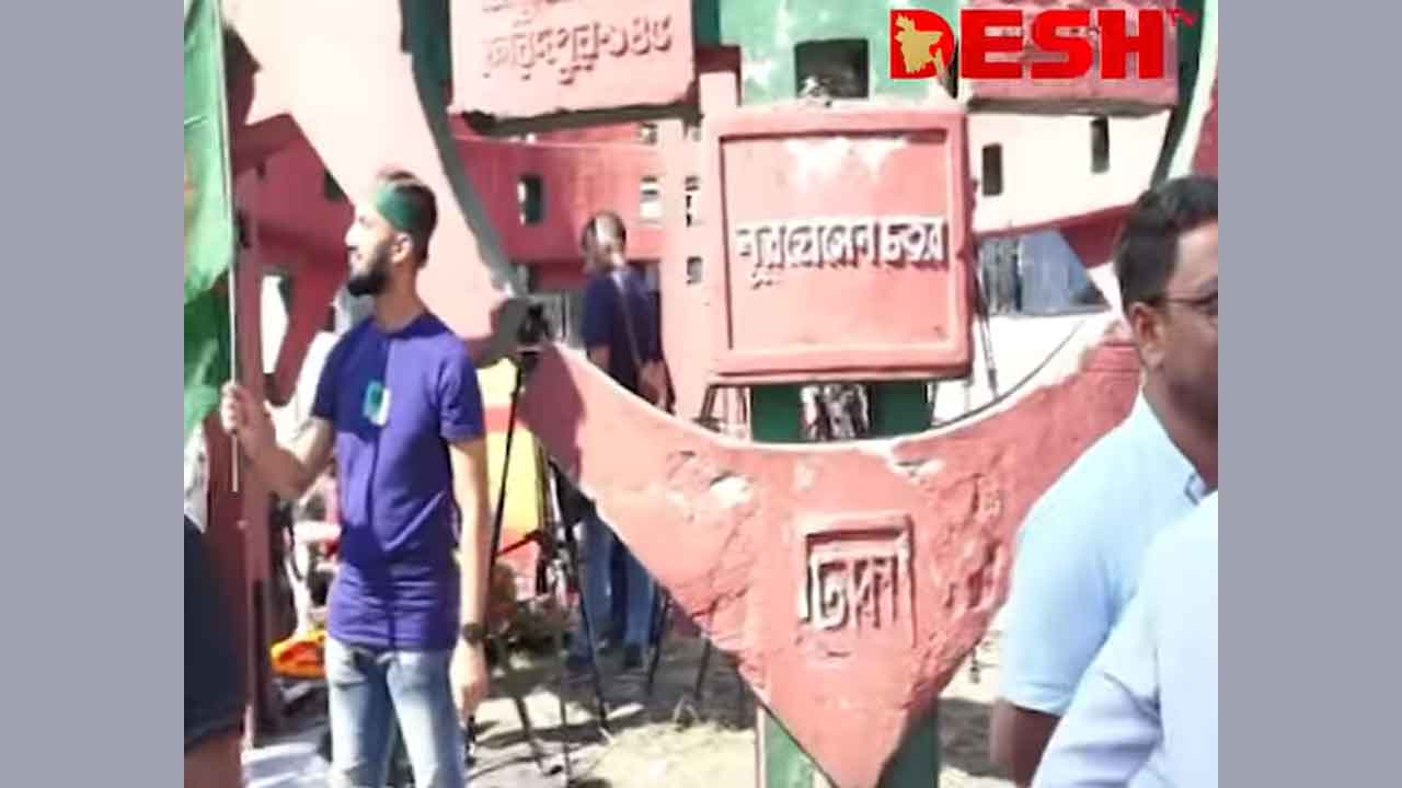 বেলা বাড়লেও নূর হোসেন চত্বরে দেখা মেলেনি আ.লীগের