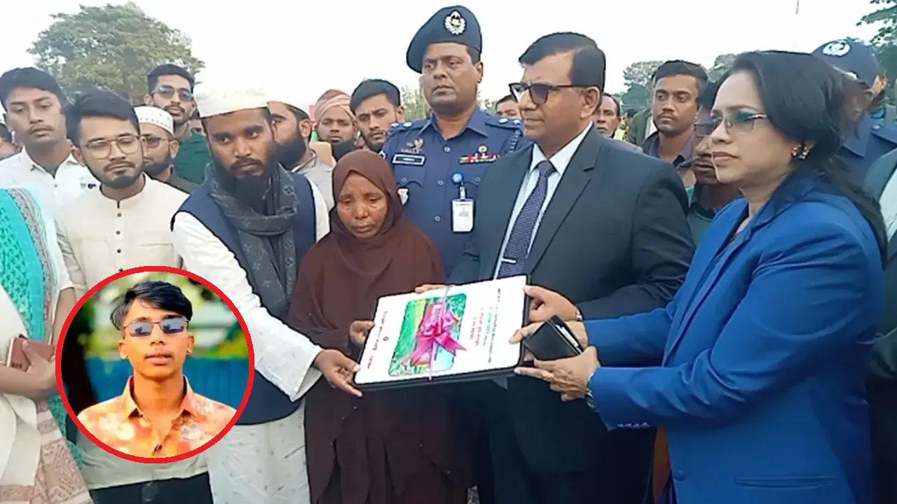 আন্দোলনে নিহত রাসেলের পরিবারকে জায়গাসহ ঘর উপহার