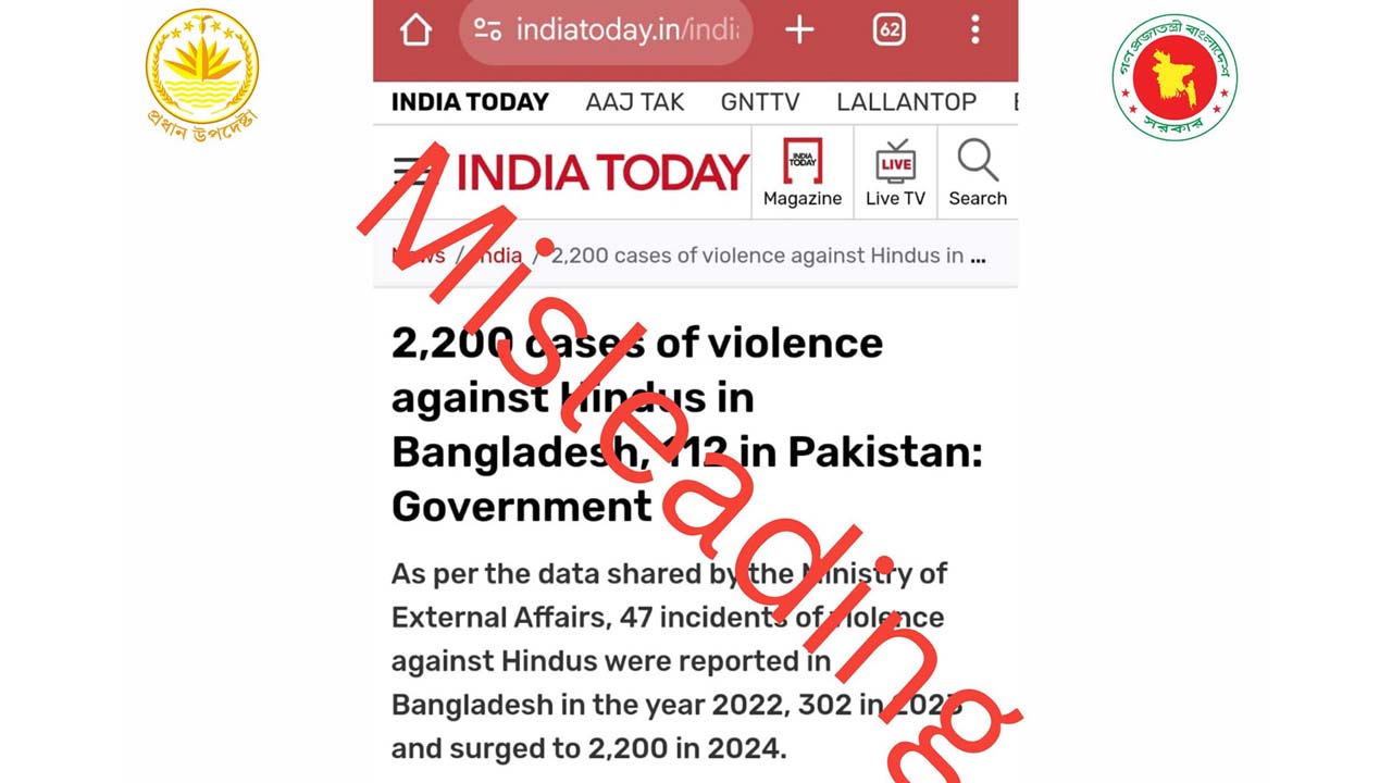 সংখ্যালঘু নির্যাতন নিয়ে ভারতের তথ্য বিভ্রান্তিকর: প্রেস উইং