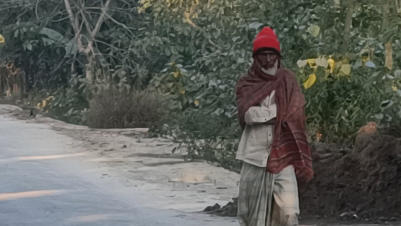 হিমেল হাওয়া ও কনকনে ঠান্ডায় কাবু কুড়িগ্রামের মানুষ