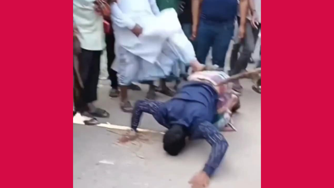 চুরির অপবাদে যুবককে খুঁটিতে বেঁধে নির্যাতন, ভিডিও ভাইরাল