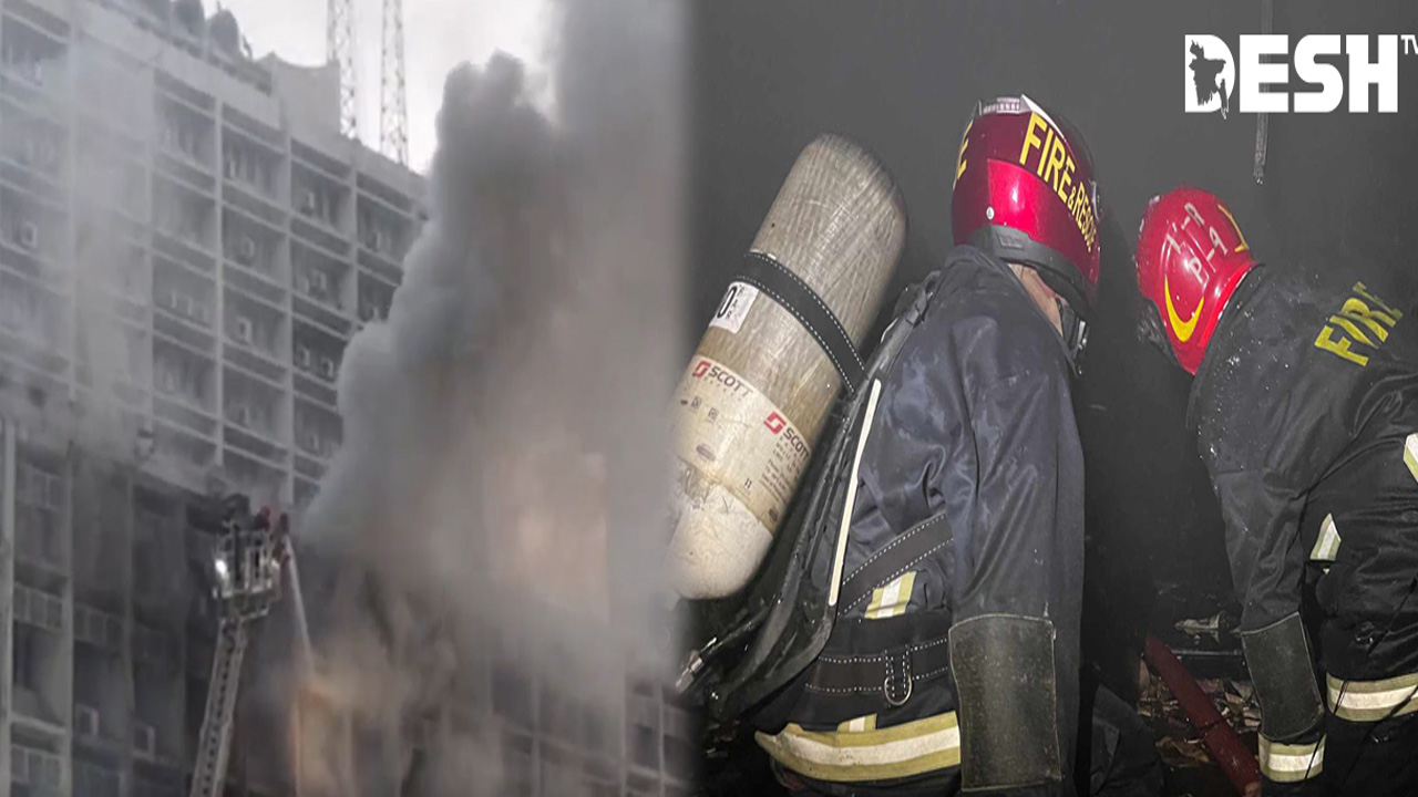 ৬ ঘণ্টায়ও নিয়ন্ত্রণে আসেনি সচিবালয়ে লাগা আগুন