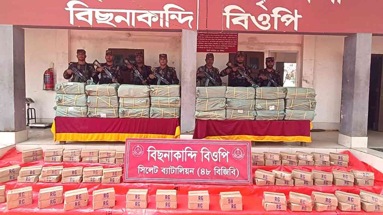 সুনামগঞ্জ সীমান্ত থেকে ৫ কোটি টাকার পণ্য জব্দ 