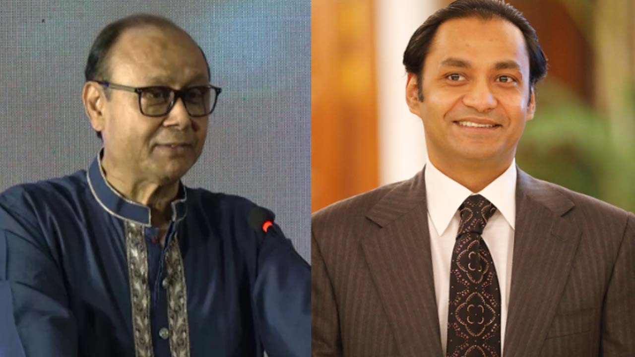 বসুন্ধরা গ্রুপের চেয়ারম্যান আহমেদ আকবর সোবহান ও তার ছেলে সায়েম সোবহান আনভীর। ছবি: সংগৃহীত