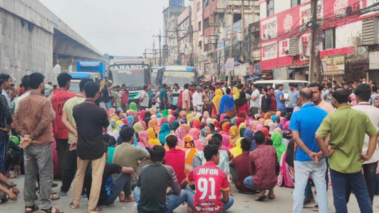 ঢাকা-ময়মনসিংহ মহাসড়ক অবরোধ&nbsp;