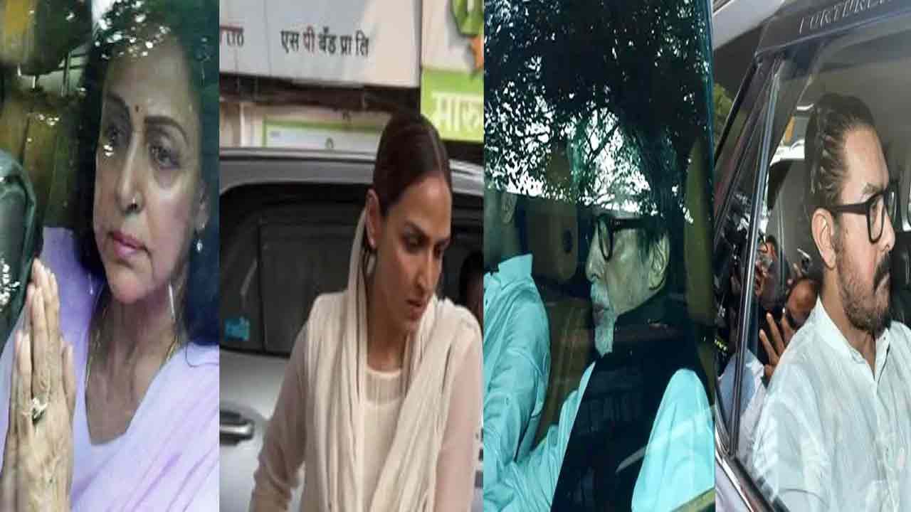 বলিউডের কিং ধর্মেন্দ্রের শেষযাত্রায় তারকাদের ভিড়