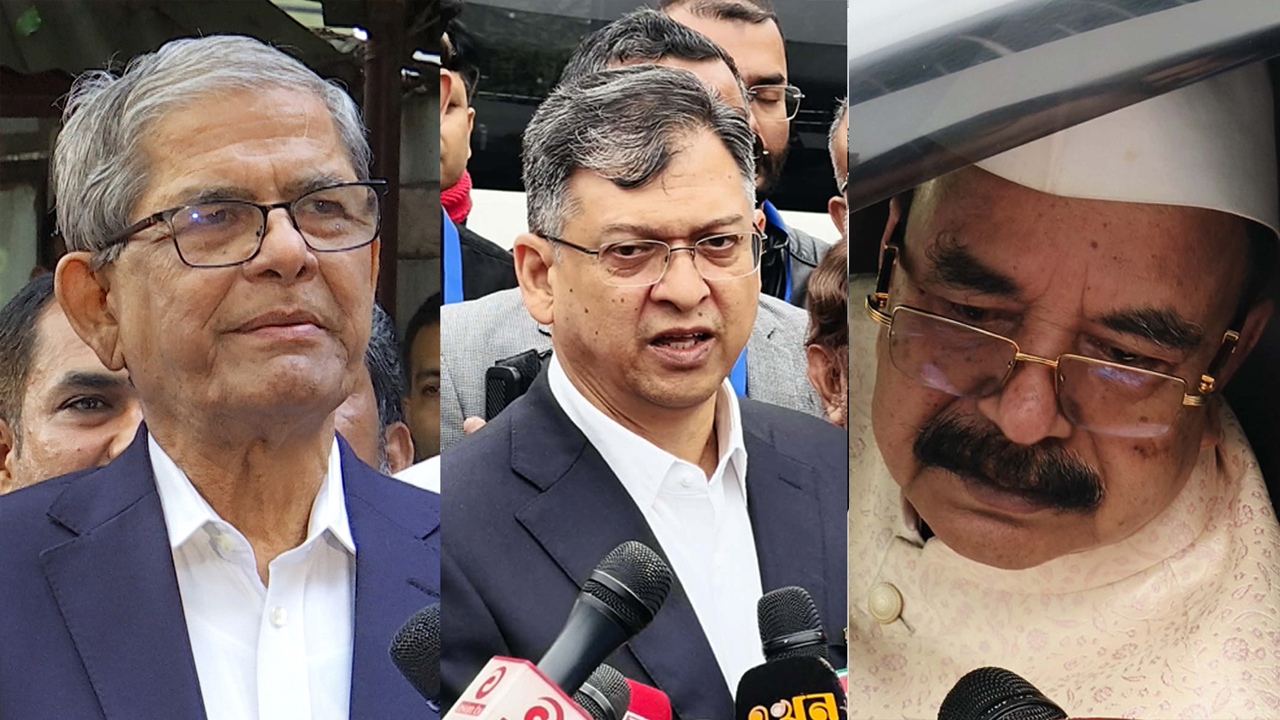 শাহজালাল বিমানবন্দরে মির্জা ফখরুলসহ স্থায়ী কমিটির সদস্যারা