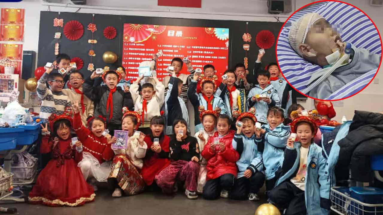 লিউয়ের স্কুলের বন্ধুরা তার সুস্থ হয়ে ওঠার জন্য ভিডিও বার্তা ও গান পাঠিয়েছিল। ছবি: সংগৃহীত