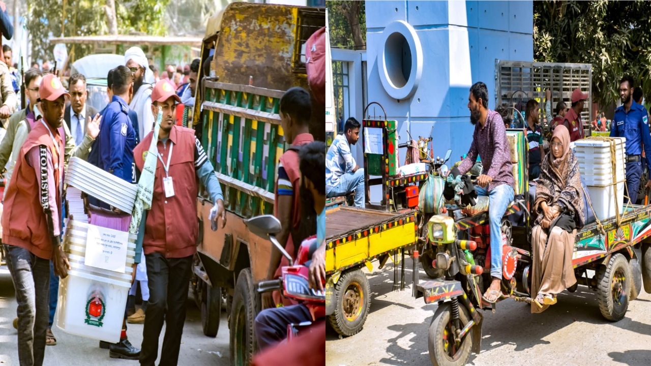 মাগুরায় ৩০১ কেন্দ্রে পৌঁছাল ভোট সরঞ্জাম