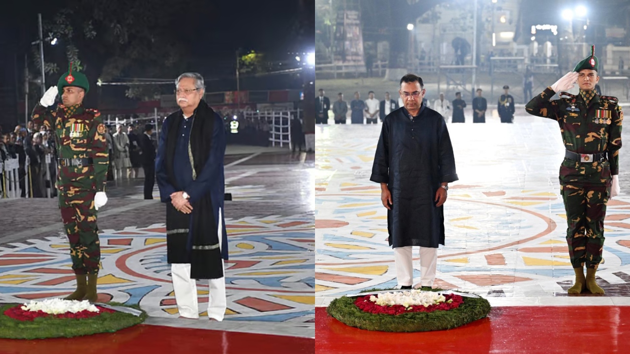 একুশের প্রথম প্রহরে ভাষাশহীদদের প্রতি রাষ্ট্রপতি ও প্রধানমন্ত্রীর শ্রদ্ধা