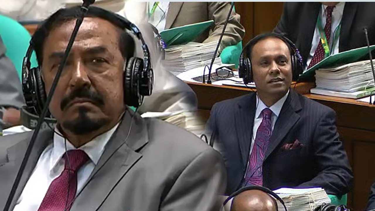 সংসদের স্পিকার হাফিজ উদ্দিন আহমদ ও ডেপুটি স্পিকার কায়সার কামাল