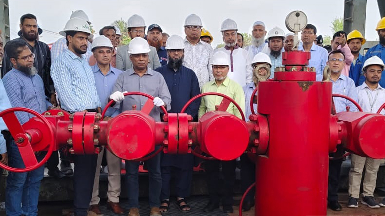 শ্রীকাইল গ্যাসক্ষেত্রের ৫ নম্বর কূপের উদ্বোধন