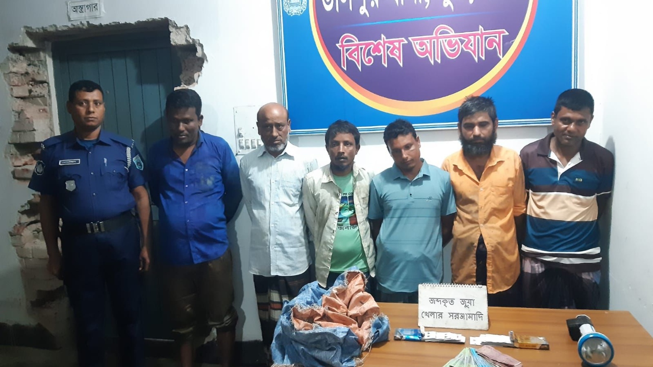 কুড়িগ্রামে জামায়াত নেতার ভাইসহ ৬ জুয়ারিকে আটক