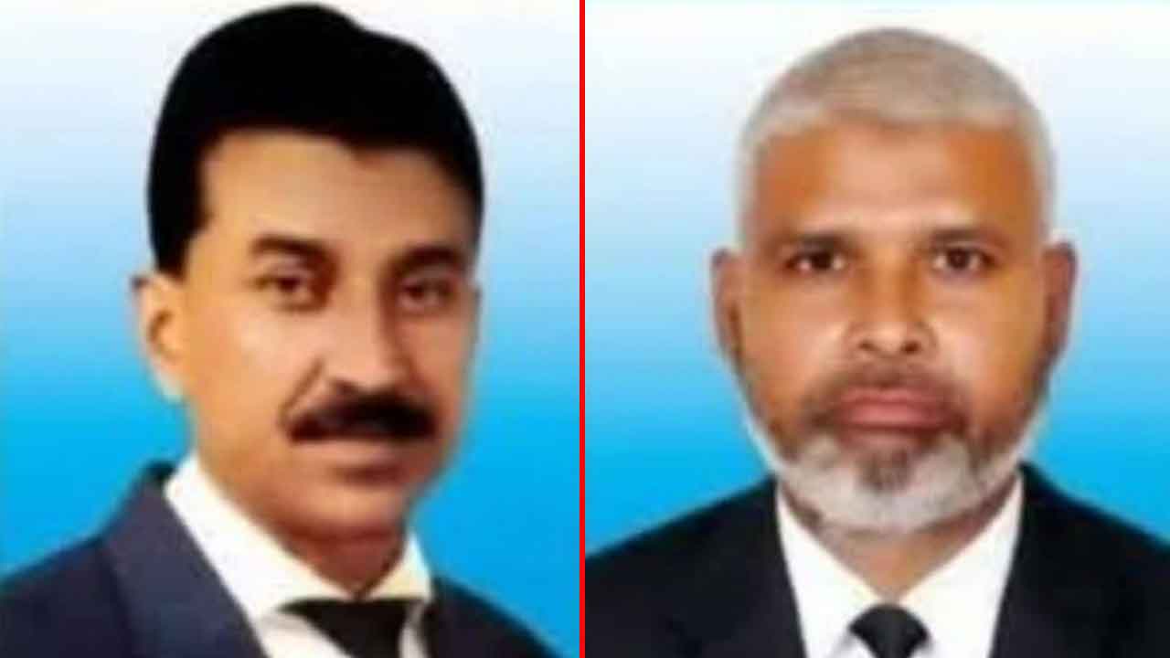 সভাপতি অ্যাডভোকেট মো. নূরুল হক (বাঁয়ে) এবং সাধারণ সম্পাদক অ্যাডভোকেট মমরুজুল হাসান জুয়েল (ডানে)। সংগৃহীত ছবি