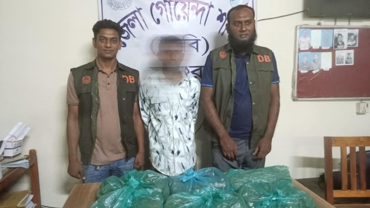 মাগুরায় ডিবি অভিযানে ৩ কেজি গাঁজাসহ একজন গ্রেপ্তার