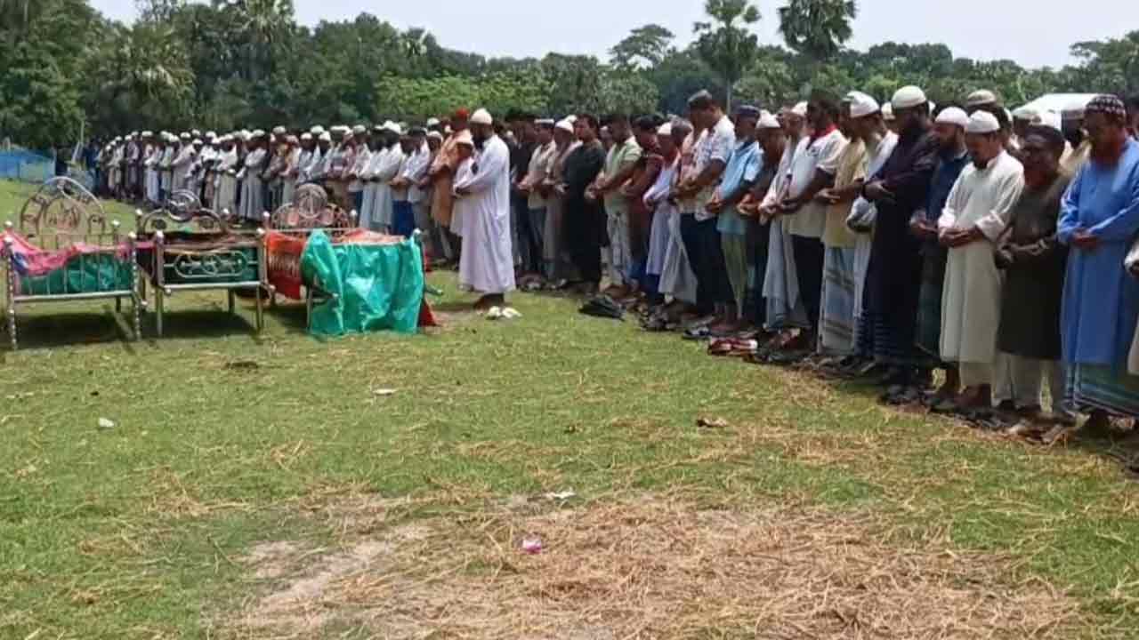 গাজীপুরে নিহত একই পরিবারের ৫ জনের দাফন সম্পন্ন