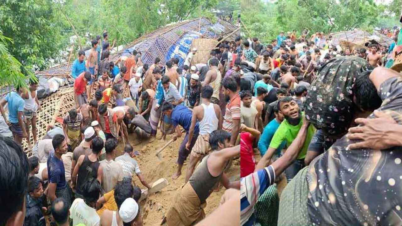 রোহিঙ্গা ক্যাম্পে পাহাড়ধসে নিহত বেড়ে ৮