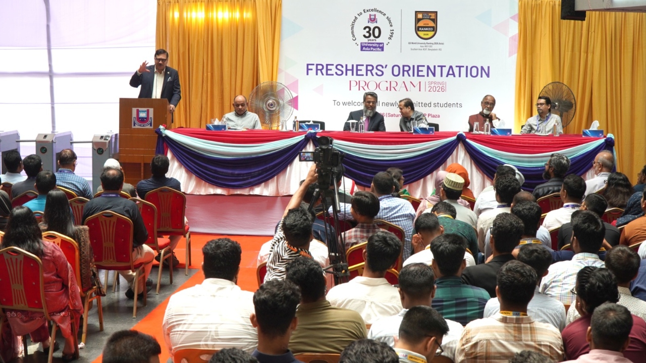 ইউনিভার্সিটি অব এশিয়া প্যাসিফিকে স্প্রিং-২০২৬ শিক্ষার্থীদের নবীনবরণ অনুষ্ঠিত