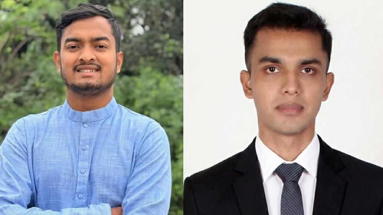আহ্বায়ক আবু বকর সম্পদ এবং সদস্যসচিব মাহফুজুর রহমান। সংগৃহীত ছবি