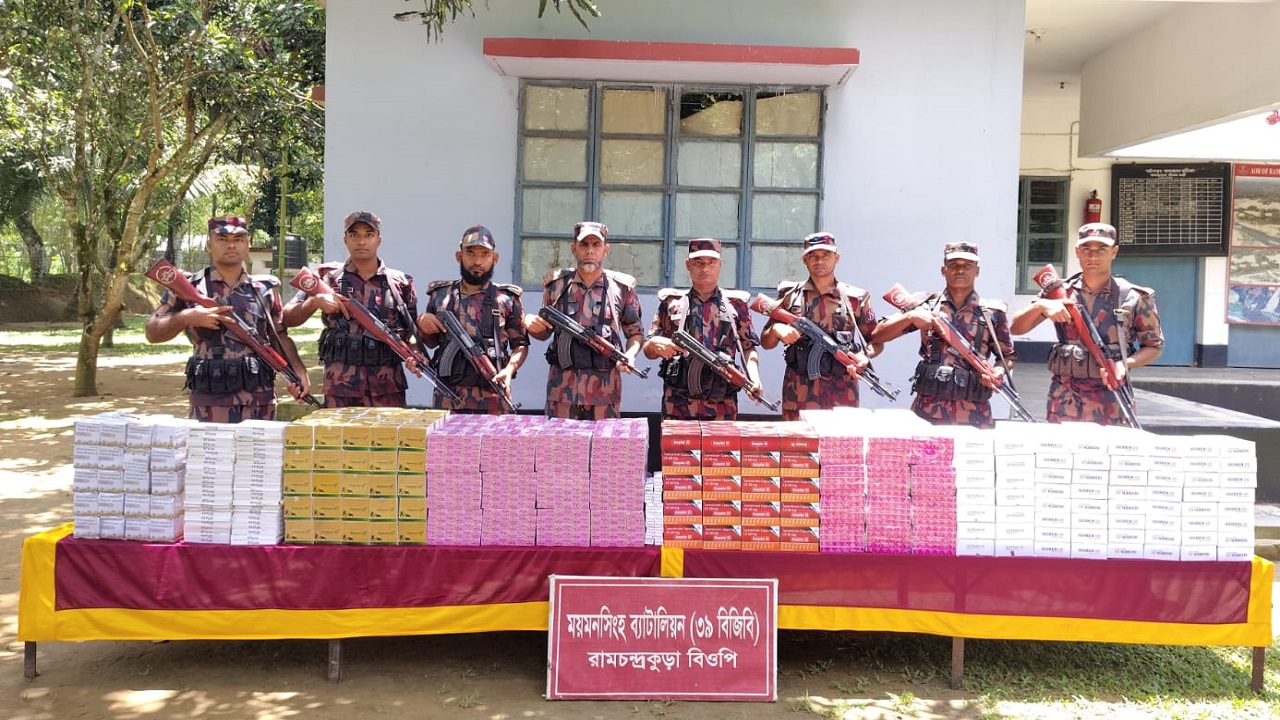 নালিতাবাড়ি সীমান্তে ৮১ লাখ টাকার ভারতীয় ওষুধ জব্দ