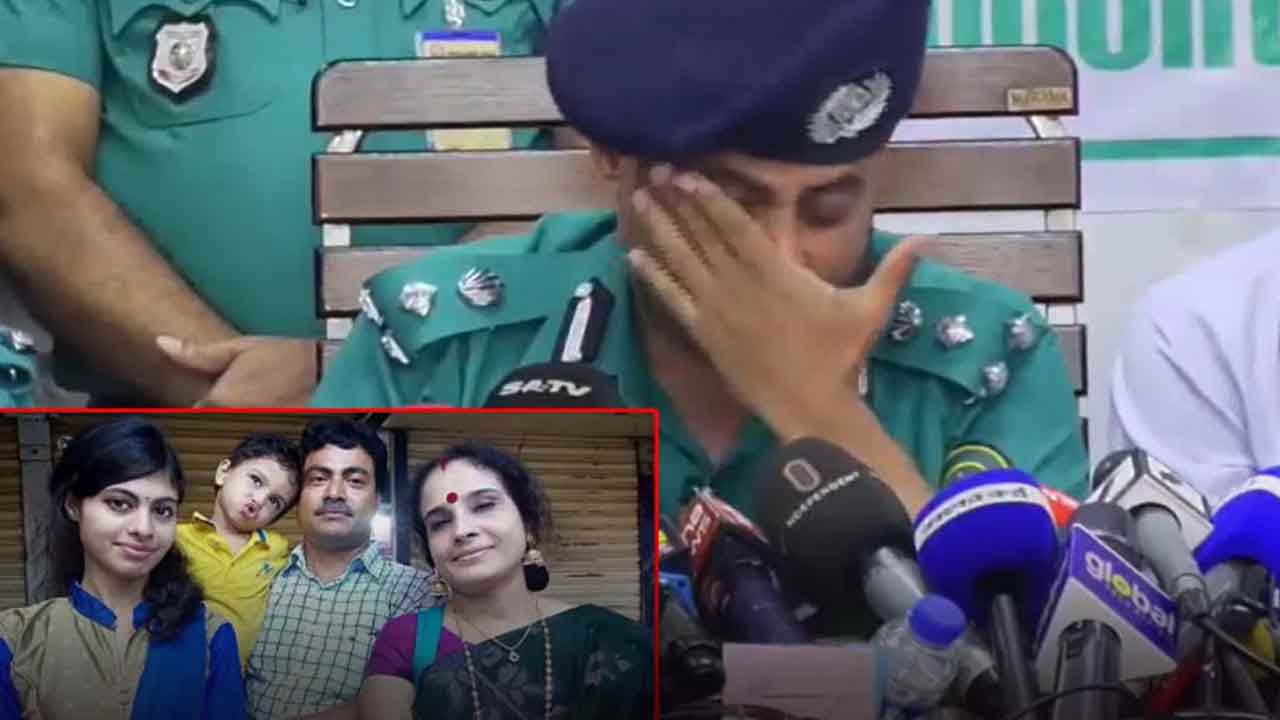 রংপুরে ৪ হত্যাকাণ্ডের বর্ণনা দিতে গিয়ে কাঁদলেন পুলিশ কমিশনার