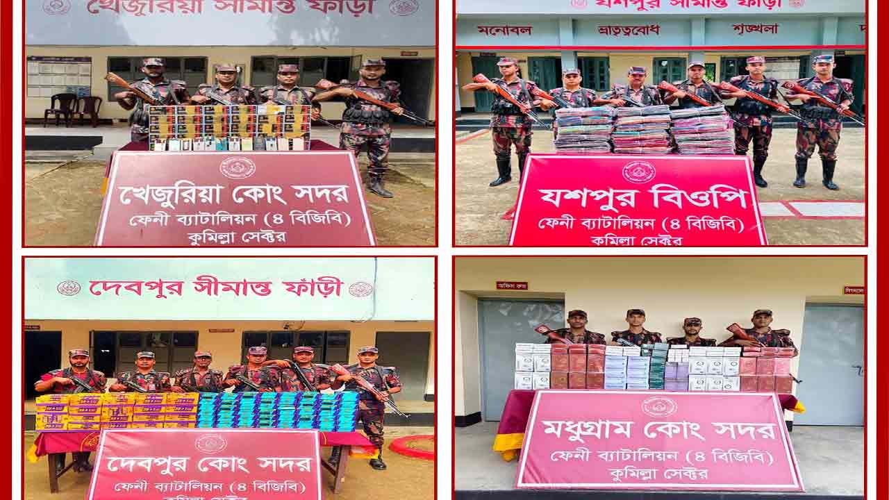 ফেনীতে ৬০ লাখ টাকার ভারতীয় পণ্য জব্দ
