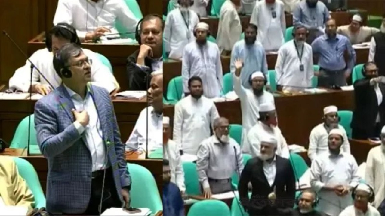 সংসদে স্বরাষ্ট্রমন্ত্রীর বক্তব্যে তুমূল হট্টগোল