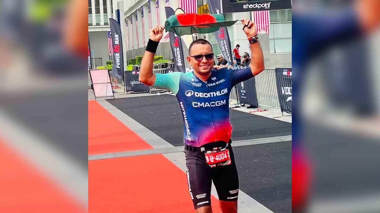 পাওয়ারম্যান মালয়েশিয়ায় বাংলাদেশি অ্যাথলেটের সাফল্য, রেস শেষ ২ ঘণ্টা ১৩ মিনিটে