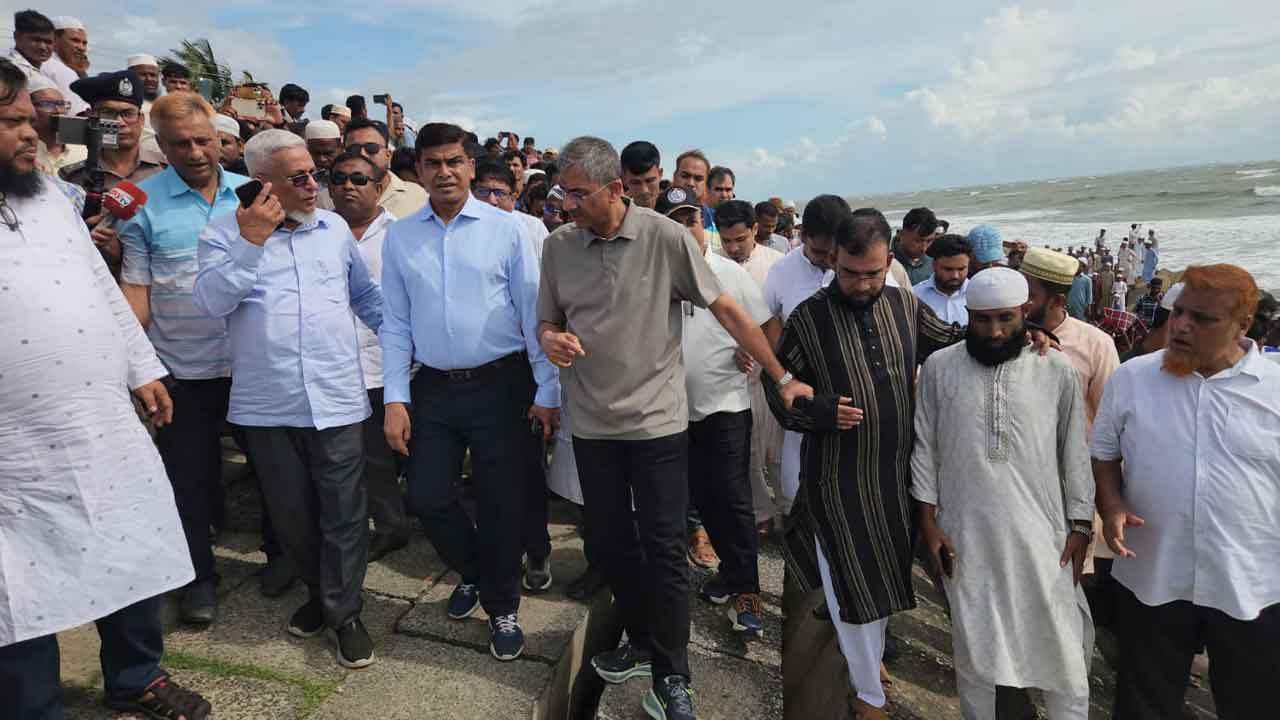 এক দশকেও শেষ হয়নি নাফ নদীর বাঁধ প্রকল্প